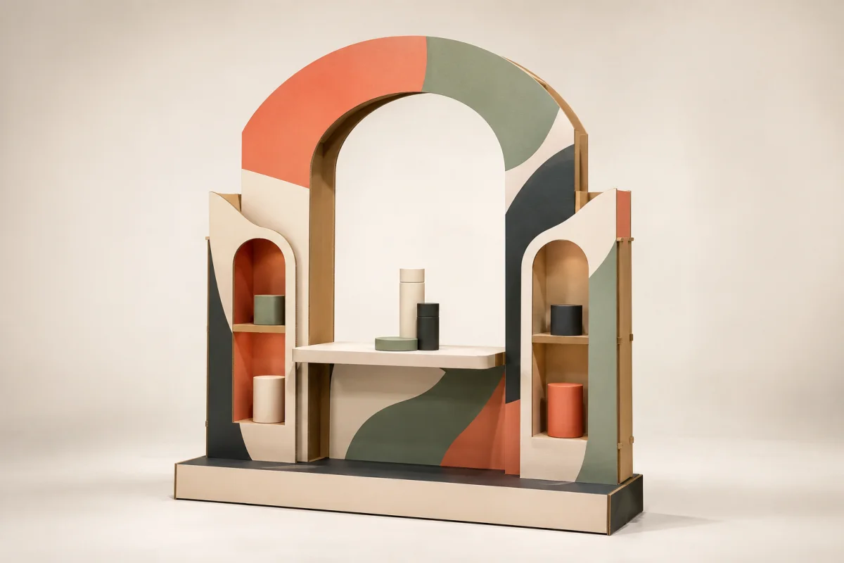 Brand Activation Display shown as a custom retail merchandising structure