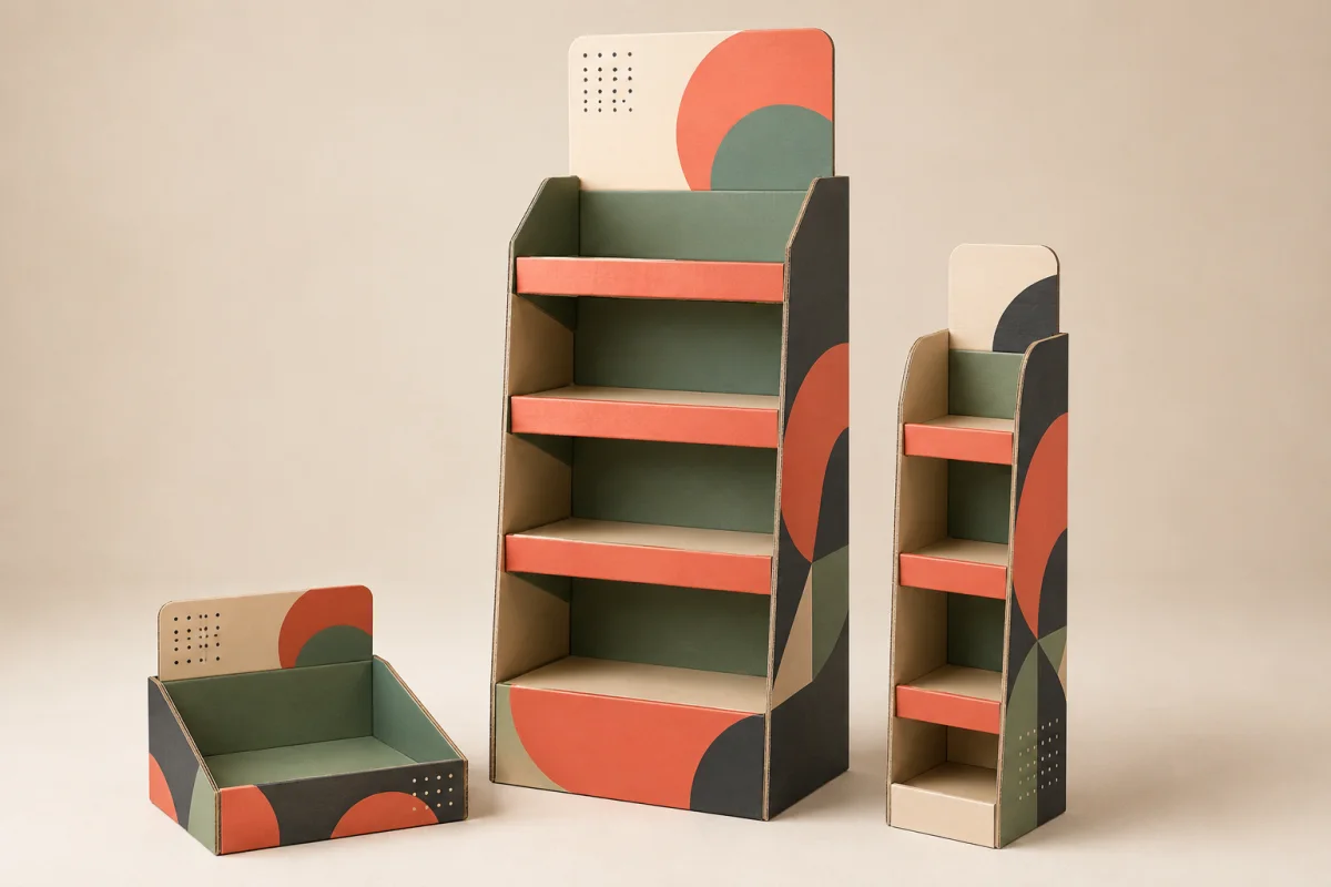 Custom Retail Display Program shown as a custom retail merchandising structure