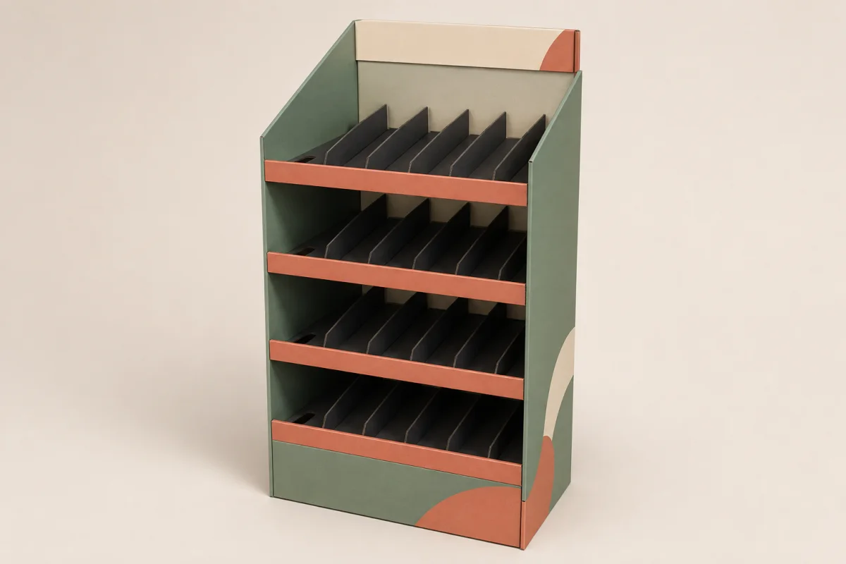 Point of Purchase Display shown as a custom retail merchandising structure