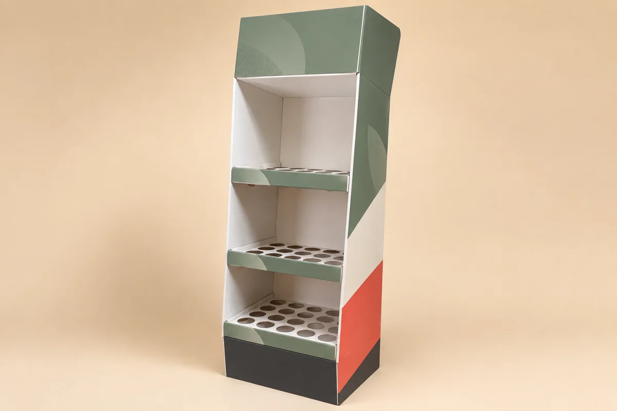 Point of Sale Display shown as a custom retail merchandising structure