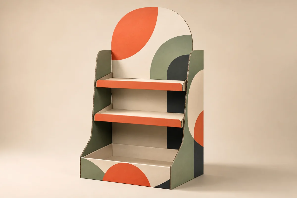Promotional Retail Display shown as a custom retail merchandising structure