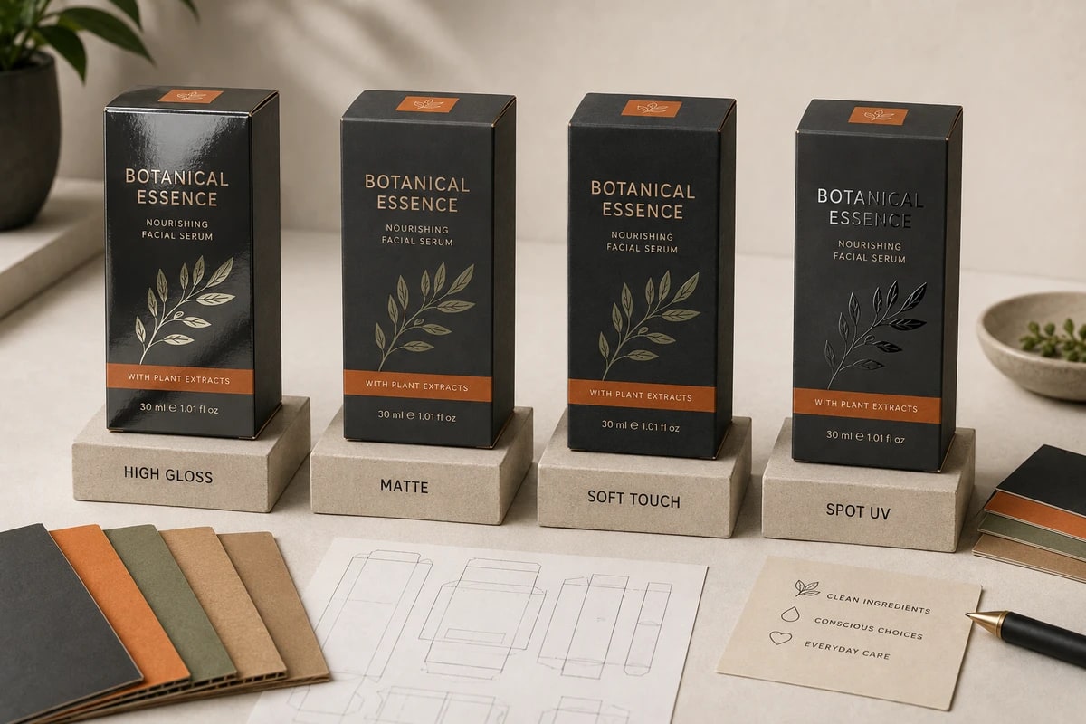 Retail Packaging Finishes & Coatings shown as a custom retail merchandising structure