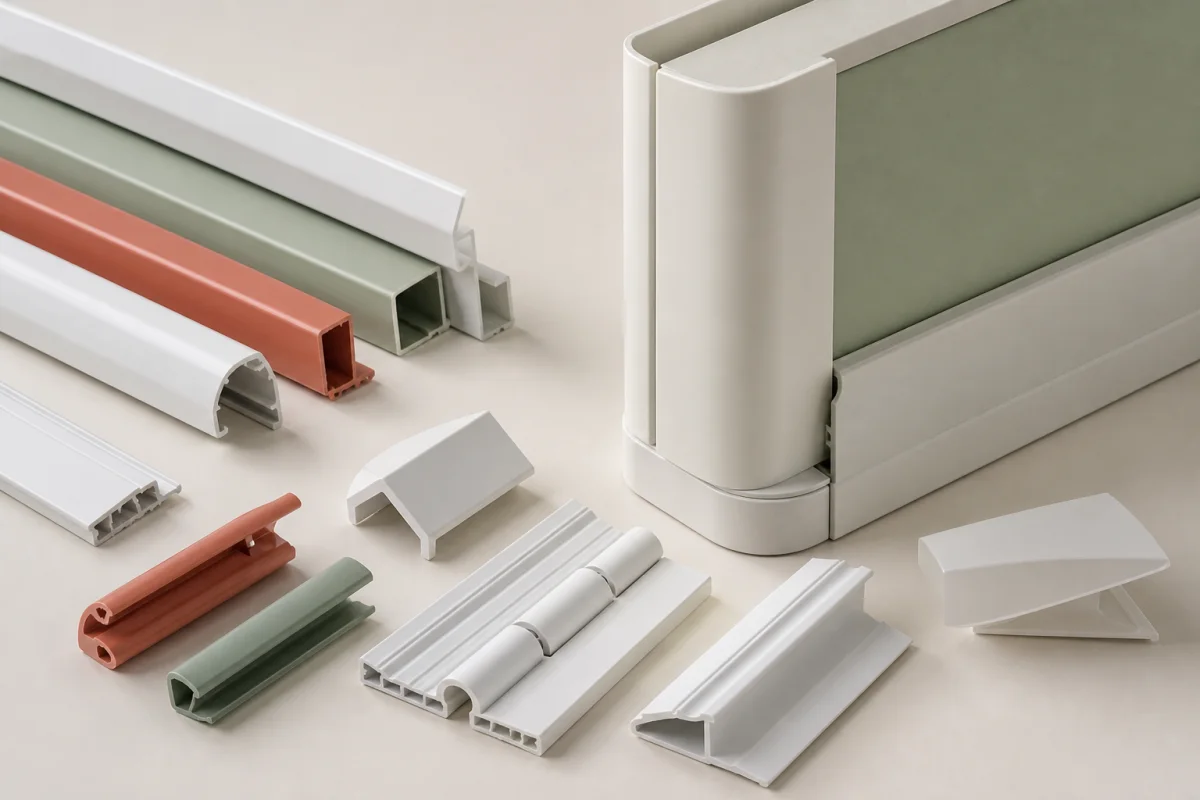 PVC Display Components shown as a custom retail merchandising structure