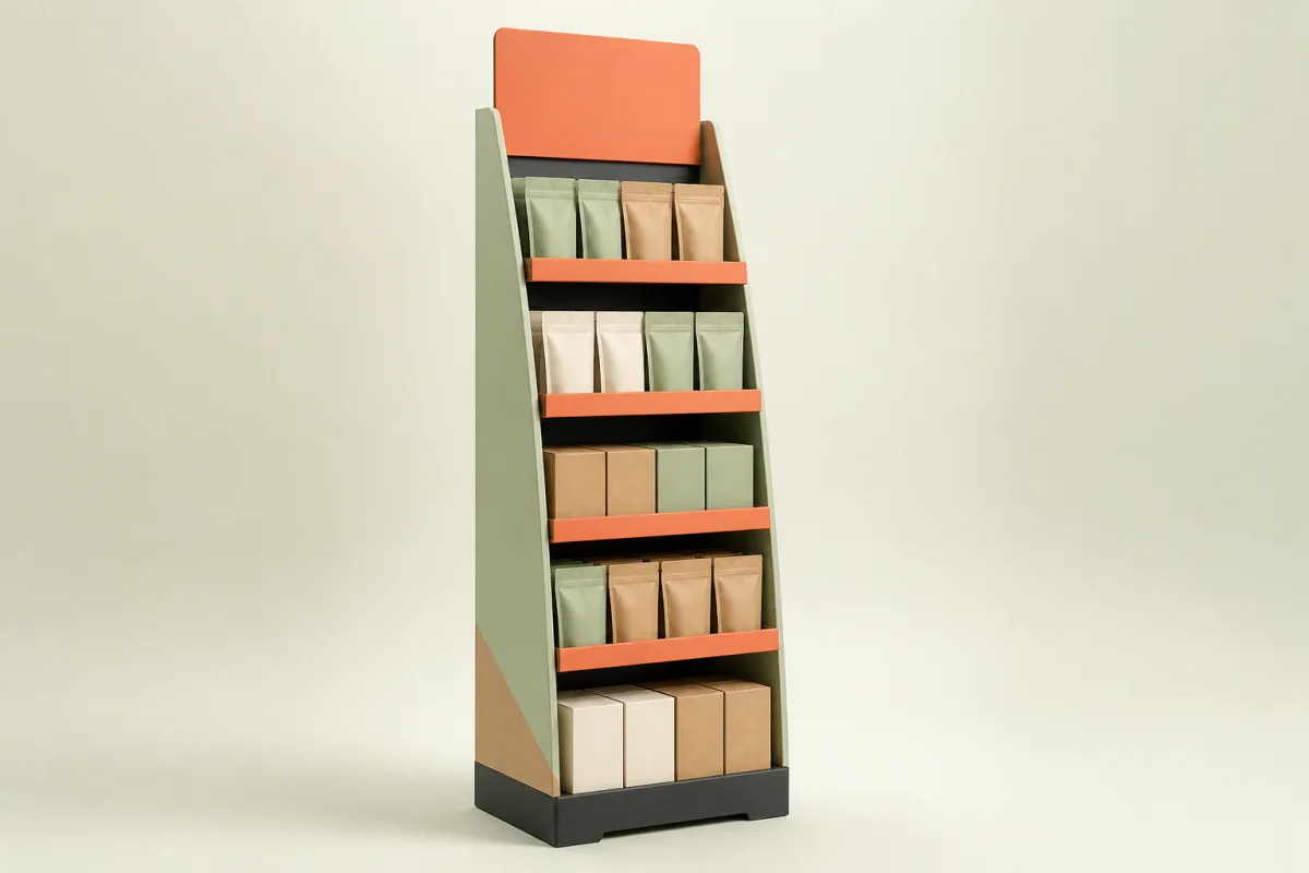 FSDU Floor Display shown as a custom retail merchandising structure