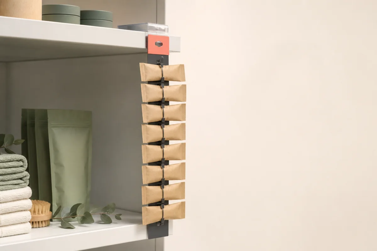 Metal Clip Strip Display shown as a custom retail merchandising structure