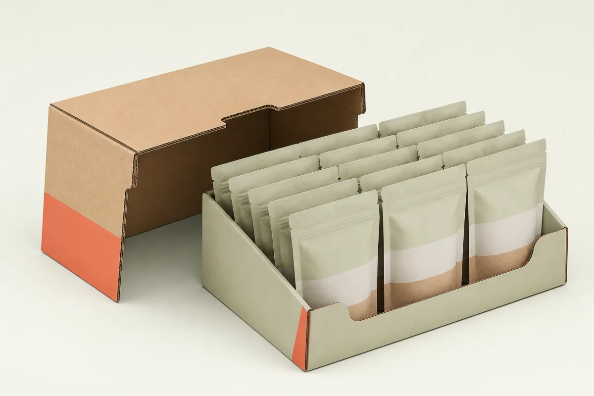 Pre-Packed PDQ Display shown as a custom retail merchandising structure