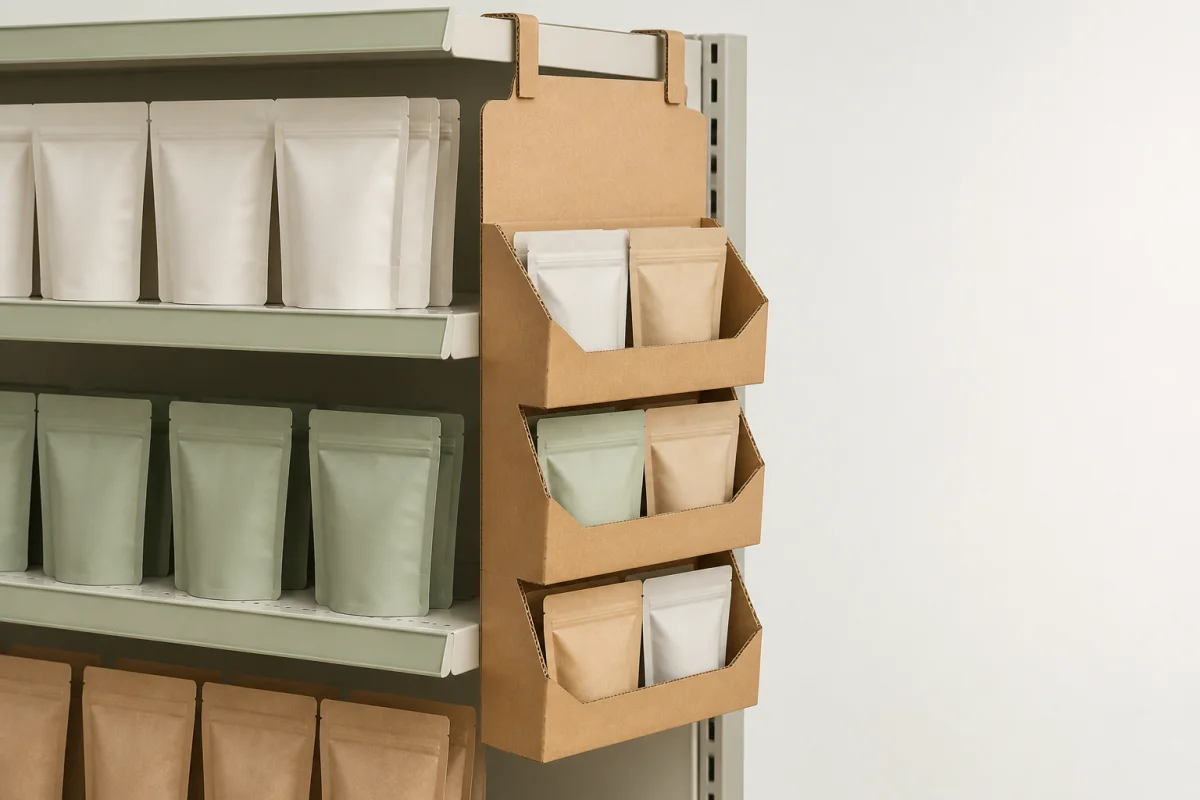 Hanging Sidekick Display shown as a custom retail merchandising structure