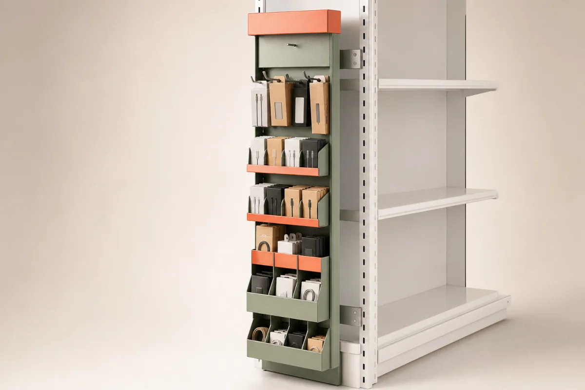 Small Product Sidekick Display shown as a custom retail merchandising structure